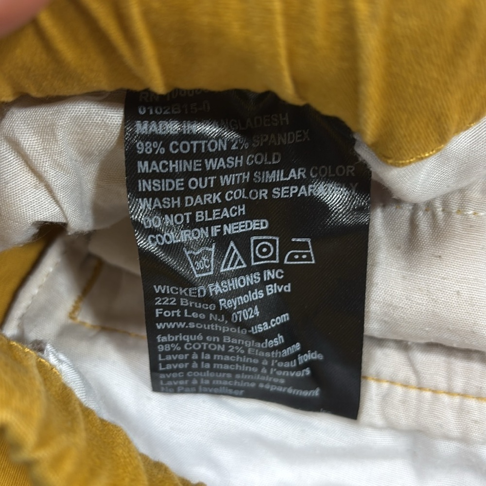 WT02 elastic waist and bottom Mustard Yellow Pants​​​ - Picture 4 of 8